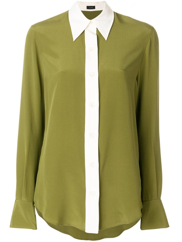 Joseph Contrast Collar Shirt - Green