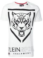Plein Sport Logo Print T-shirt, Men's, Size: Xl, White, Cotton