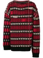 Calvin Klein 205w39nyc Geometric Knitted Jumper - Red