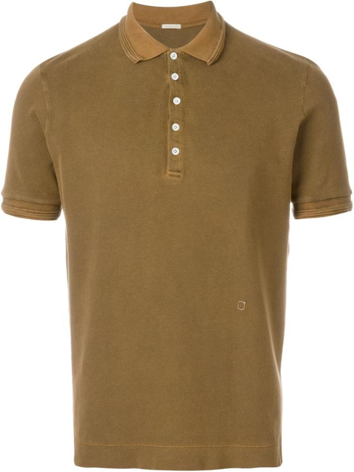 Massimo Alba Piqué Polo Shirt, Men's, Size: L, Brown, Cotton/spandex/elastane