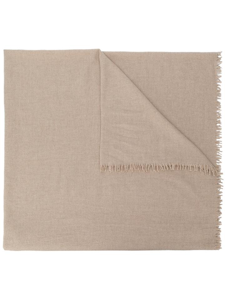 Blanca Wide Distressed Scarf - Nude & Neutrals