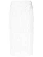 Giuliana Romanno Pleated Midi Skirt - White