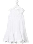Simonetta - Floral Embroidered Dress - Kids - Cotton/polyamide/viscose - 12 Yrs, White