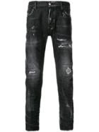 Dsquared2 Tidy Biker Distressed Jeans - Black