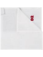 Dsquared2 - Logo Embroidered Pocket Square - Men - Cotton - One Size, White, Cotton