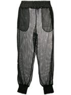 Dolce & Gabbana Elasticated Mesh Trousers - Black