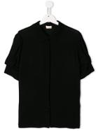 Elisabetta Franchi La Mia Bambina Ruched Sleeve Shirt - Black