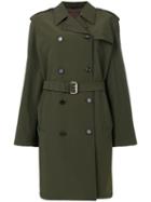Prada Pre-owned Belted Trench Coat - Green