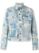 Dries Van Noten Patch Detail Denim Jacket, Men's, Size: 48, Blue, Cotton
