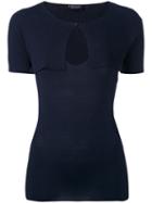 Twin-set - Layered Ribbed Top - Women - Polyester/viscose - L, Blue, Polyester/viscose