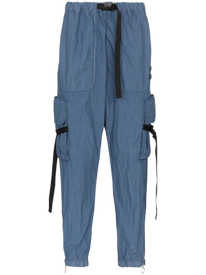 Off-white Denim Cargo Trousers - Blue