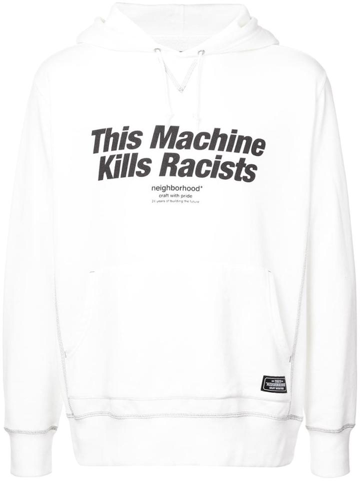 Neighborhood 'this Machine Kills Racists' Hoodie - White