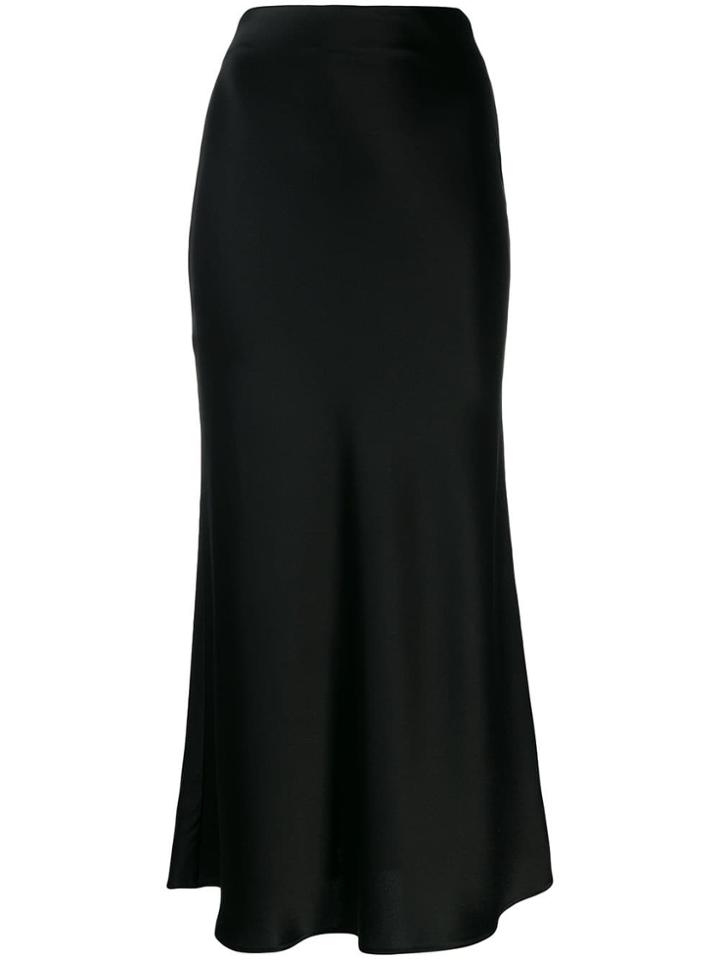 Galvan Satin Evening Skirt - Black