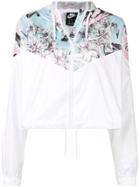 Nike Sports Cropped Floral Jacket - White