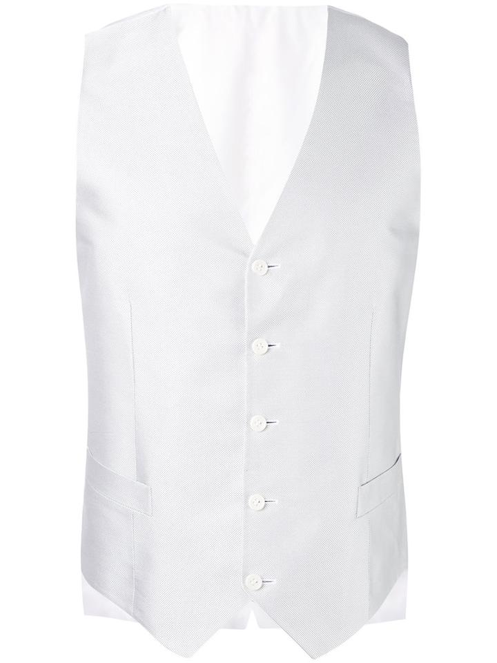 Canali - Button Up Waistcoat - Men - Silk/cupro - 52, Grey, Silk/cupro