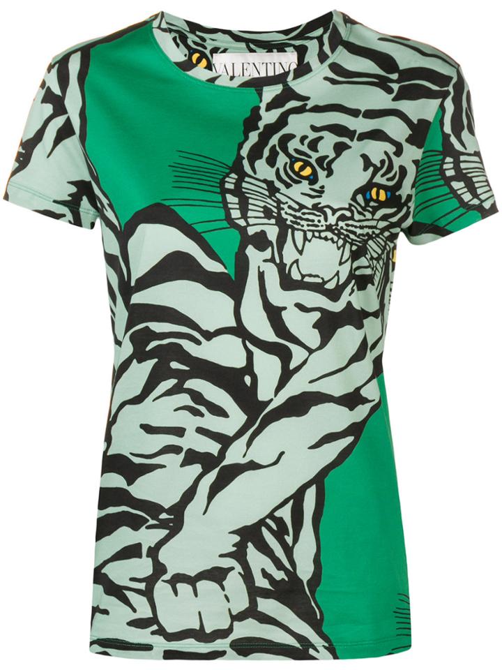 Valentino Tiger Print T-shirt - Green