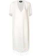 Su Plunge-neck Striped Cover-up - White