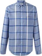 Ami Alexandre Mattiussi Checked Shirt, Men's, Size: 36, Blue, Cotton