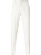 Etro Slim-fit Trousers, Men's, Size: 50, White, Cotton/spandex/elastane