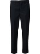 Julien David Cropped Trousers, Women's, Size: Xs, Blue, Silk/wool