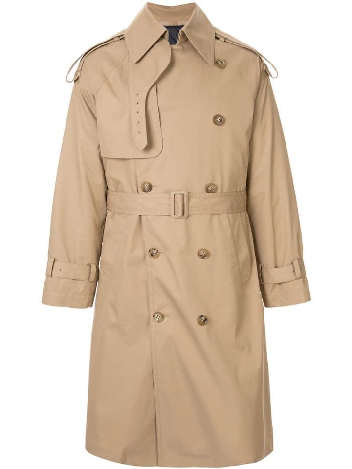Juun.j Oversized Padded Trench Coat - Neutrals