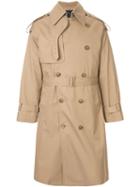 Juun.j Oversized Padded Trench Coat - Neutrals