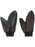 Issey Miyake Pleated Faux-leather Gloves - Brown