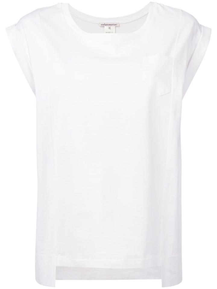 Stefano Mortari Asymmetric Hem Top - White