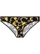 Versace Baroque Print Bikini Bottoms - Black