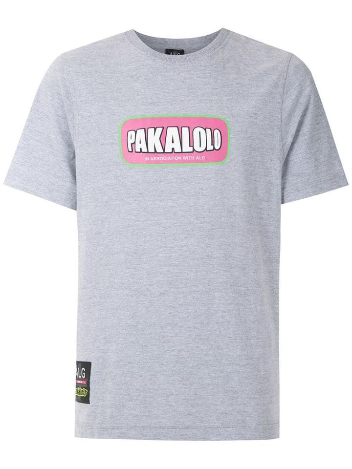 Àlg Slogan Print T-shirt - Grey