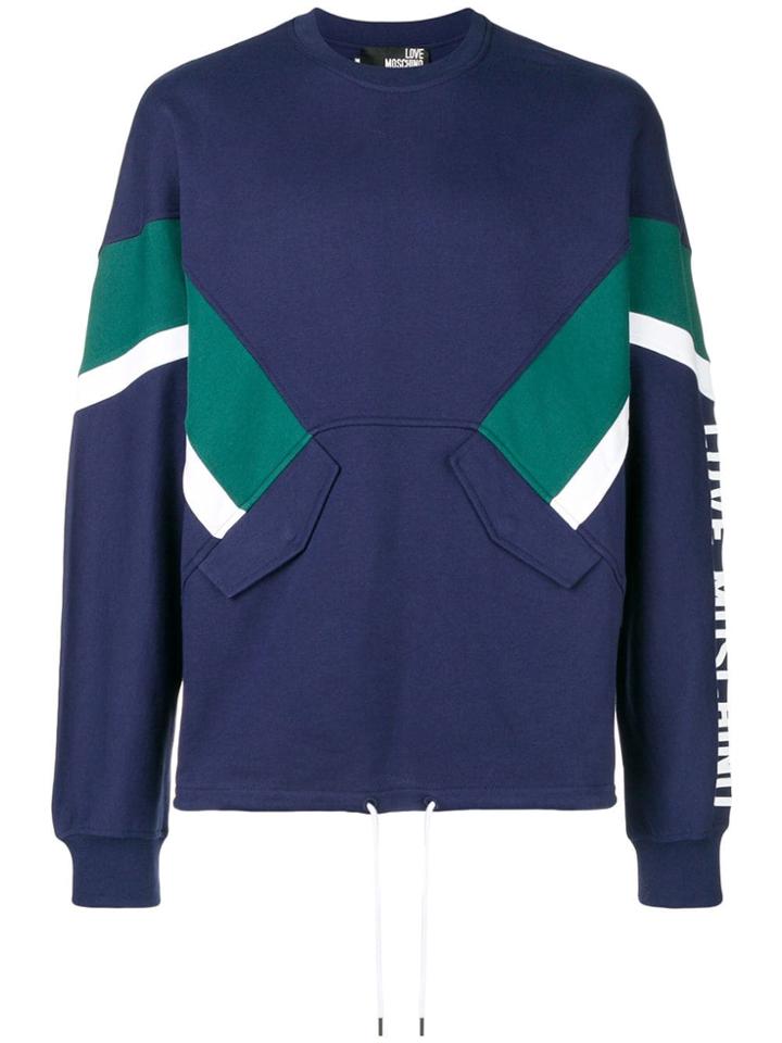 Love Moschino Stripe Detail Sweatshirt - Blue