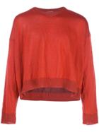 Lanvin Cropped Slouchy Sweater - Red