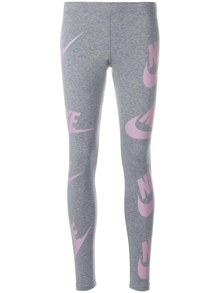 Nike Printed Logo Track Pants - Grey