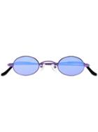 Roberi & Fraud Purple Doris Oval Sunglasses