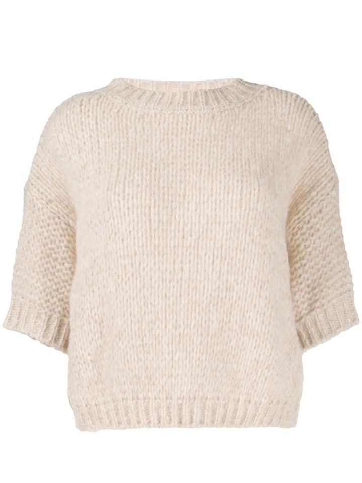Roberto Collina Cable Knit Wool Jumper - Neutrals