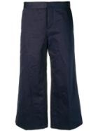 Marni Cropped Straight-leg Trousers - Blue