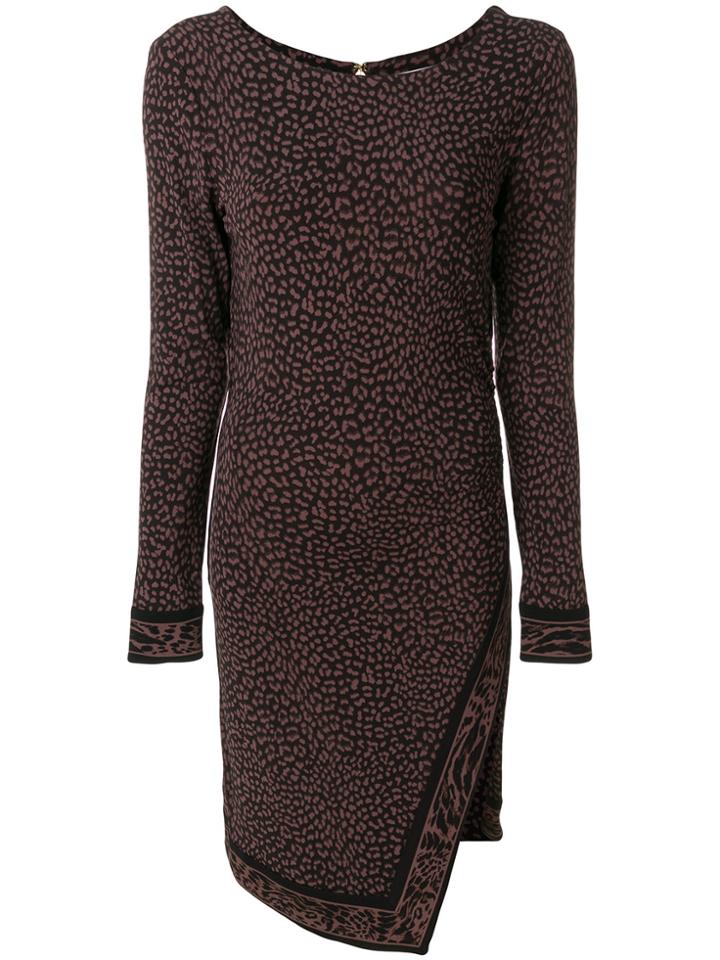 Michael Michael Kors Leopard Print Fitted Dress - Brown