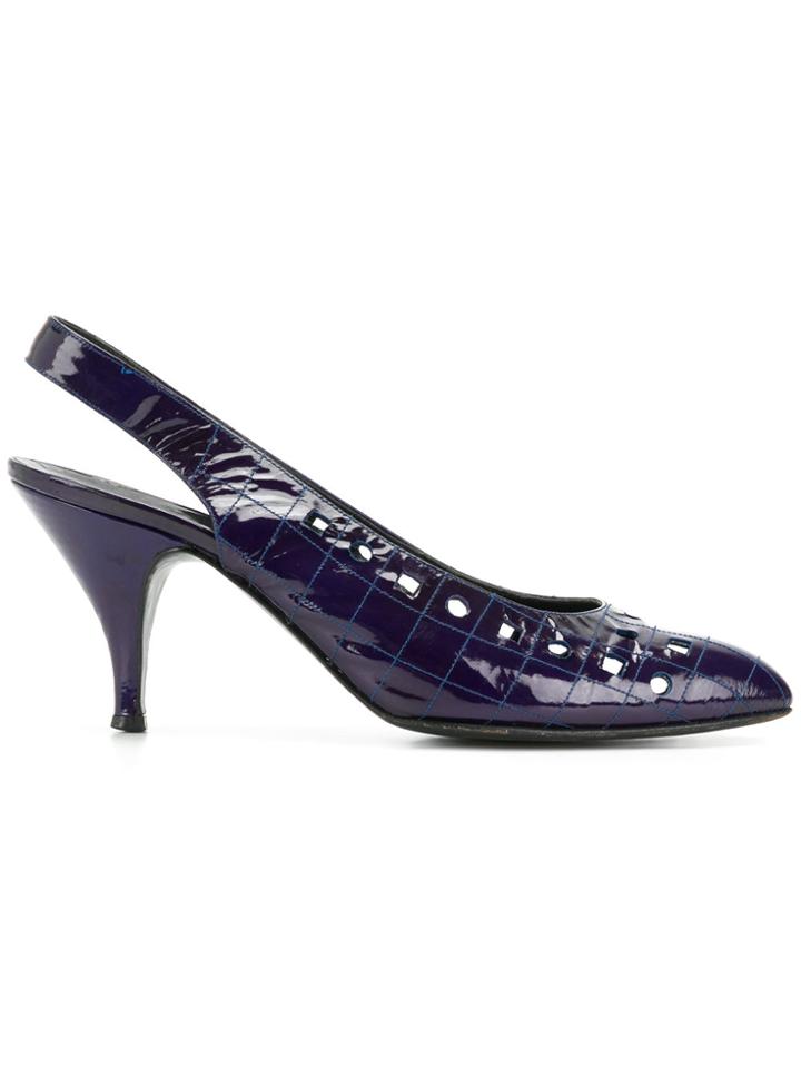Prada Vintage Point Toe Pumps - Blue