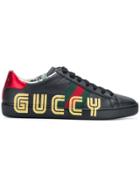 Gucci Guccy Logo Sneakers - Black
