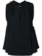 Isabel Marant - Floral Embroidered Top - Women - Silk/linen/flax - 38, Women's, Black, Silk/linen/flax