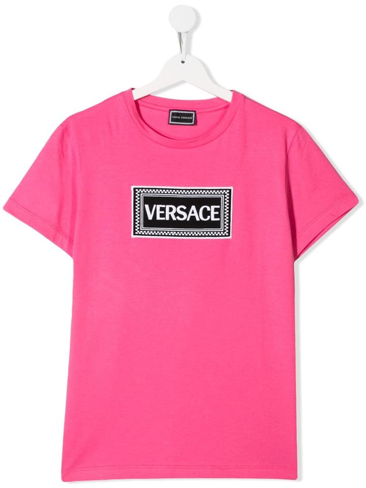 Young Versace Teen Versace Patch Detailed T-shirt - Pink