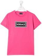 Young Versace Teen Versace Patch Detailed T-shirt - Pink