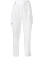 Vince Cropped Cargo Trousers - White