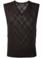 Neil Barrett Prince Of Wales Sleeveless Sweater