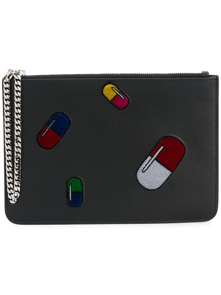 Les Petits Joueurs - Pillole Clutch - Women - Calf Leather - One Size, Black, Calf Leather