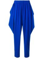 Issey Miyake Draped Tapered Trousers - Blue