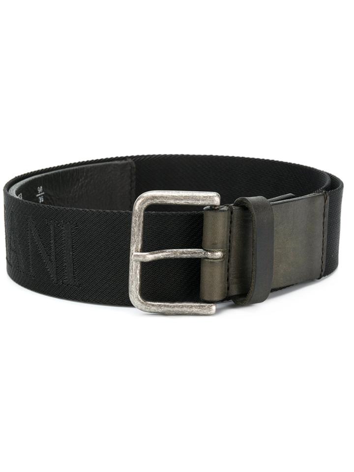 Emporio Armani Logo Print Belt - Black