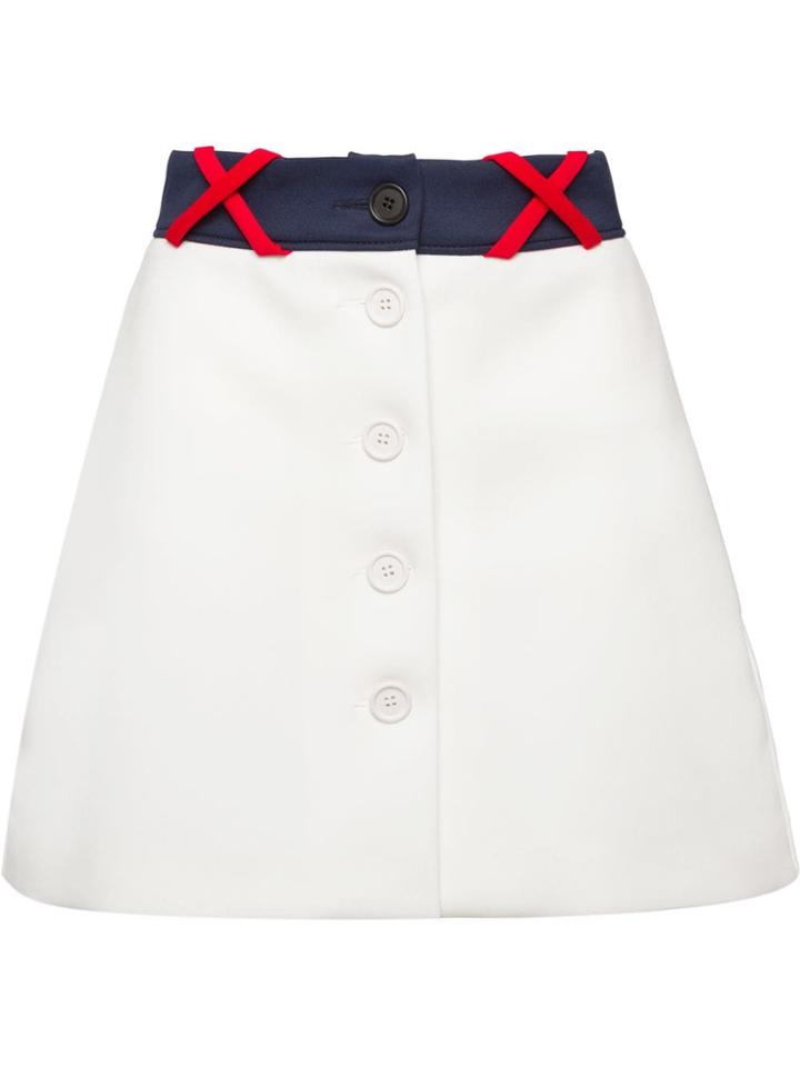 Miu Miu Techno Skirt - White