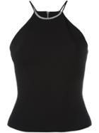 David Koma Embellished Spaghetti Strap Top, Women's, Size: 14, Black, Polyamide/spandex/elastane/acetate/wool