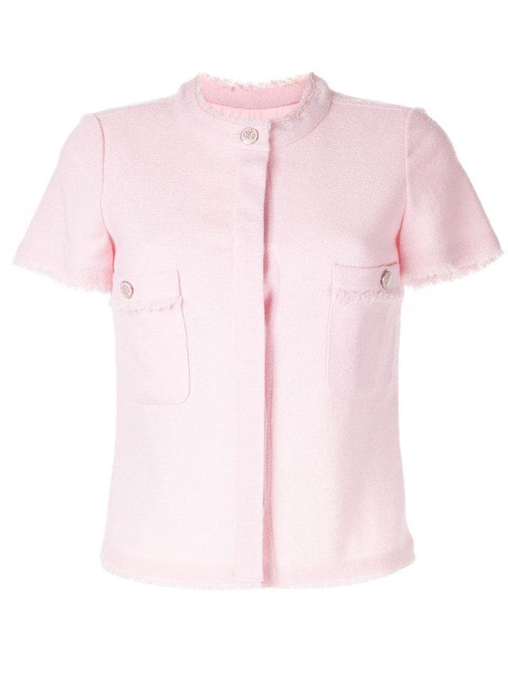 Chanel Pre-owned Short Sleeve Tweed Jacket - Pink